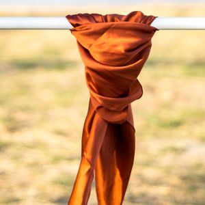 Dark Orange Silk Wild Rag Scarf